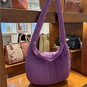 Ulta Beauty Purple Quilted Shoulder Bag